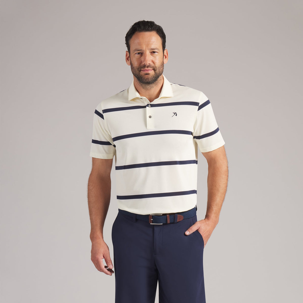 AP Pique Stripe Golf Polo / Puma Golf Hot Sale