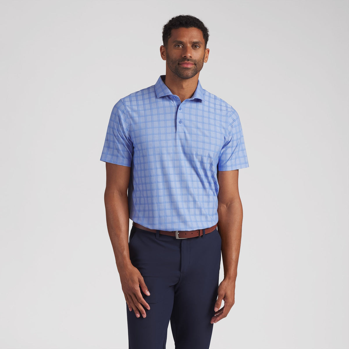 MATTR Plaid BN Golf Polo / Puma Golf Discount
