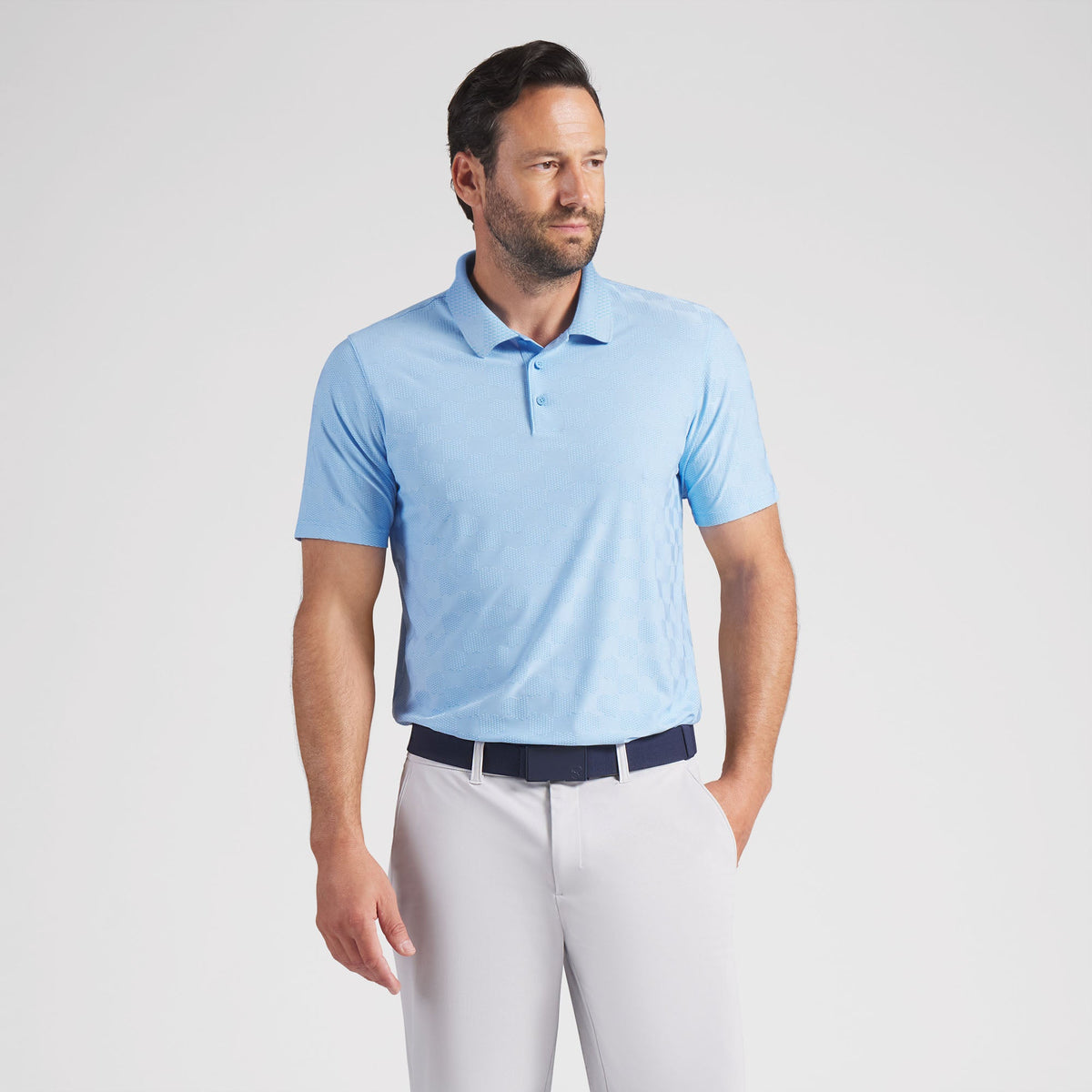 MATTR Check Jacquard BN Golf Polo / Puma Golf Premium