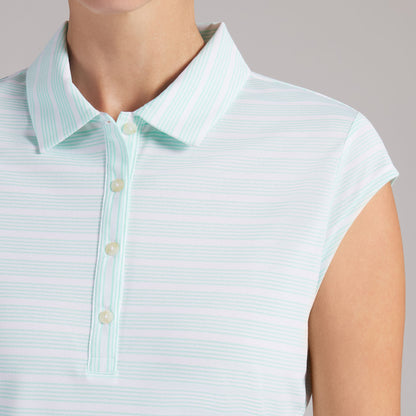 Women's Pique YD Stripe Cap Sleeve Golf Polo / Puma Golf Premium