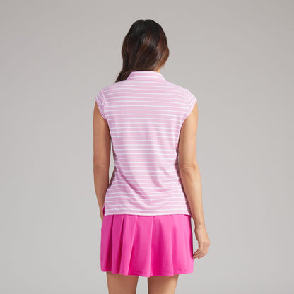 Women's Pique YD Stripe Cap Sleeve Golf Polo / Puma Golf Premium