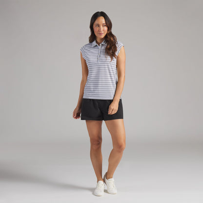 Women's Pique YD Stripe Cap Sleeve Golf Polo / Puma Golf Premium