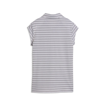 Women's Pique YD Stripe Cap Sleeve Golf Polo / Puma Golf Premium