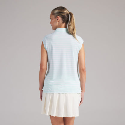 Women's Pique YD Stripe Cap Sleeve Golf Polo / Puma Golf Premium
