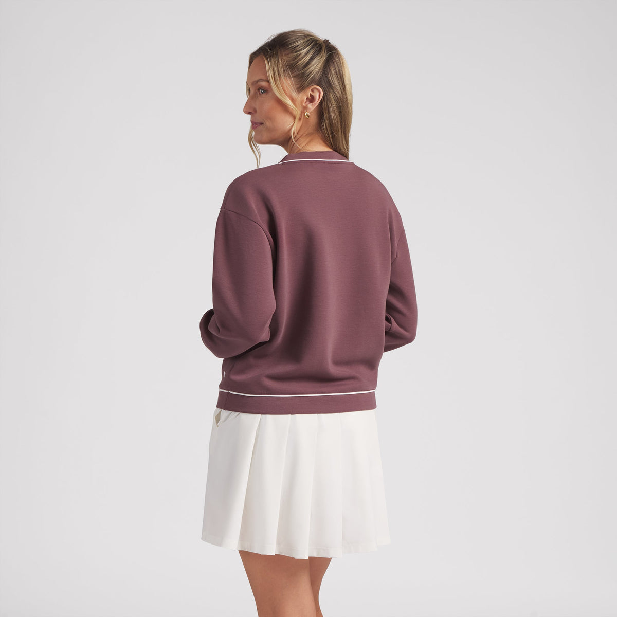 Women's CLOUDSPUN Fleece V-Neck Golf Sweater / Puma Golf Featured
