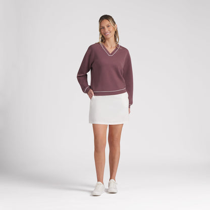 Women's CLOUDSPUN Fleece V-Neck Golf Sweater / Puma Golf Featured