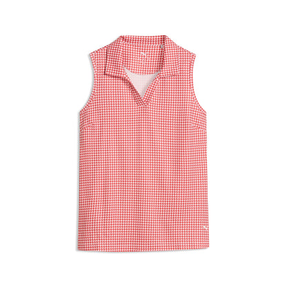 Women's CLOUDSPUN Mono Check Sleeveless Golf Polo / Puma Golf Exclusive