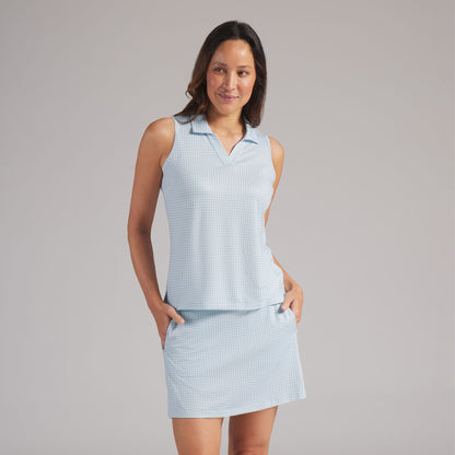 Women's CLOUDSPUN Mono Check Sleeveless Golf Polo / Puma Golf Exclusive