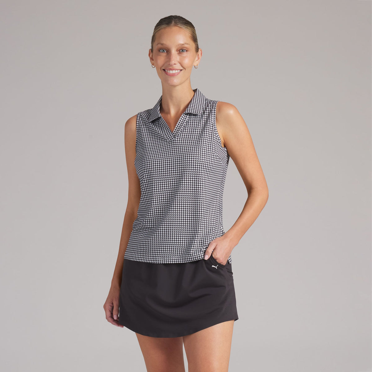 Women's CLOUDSPUN Mono Check Sleeveless Golf Polo / Puma Golf Exclusive