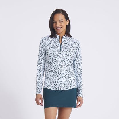 Women's YouV Floral Burst Golf 1/4 Zip / Puma Golf Trusted