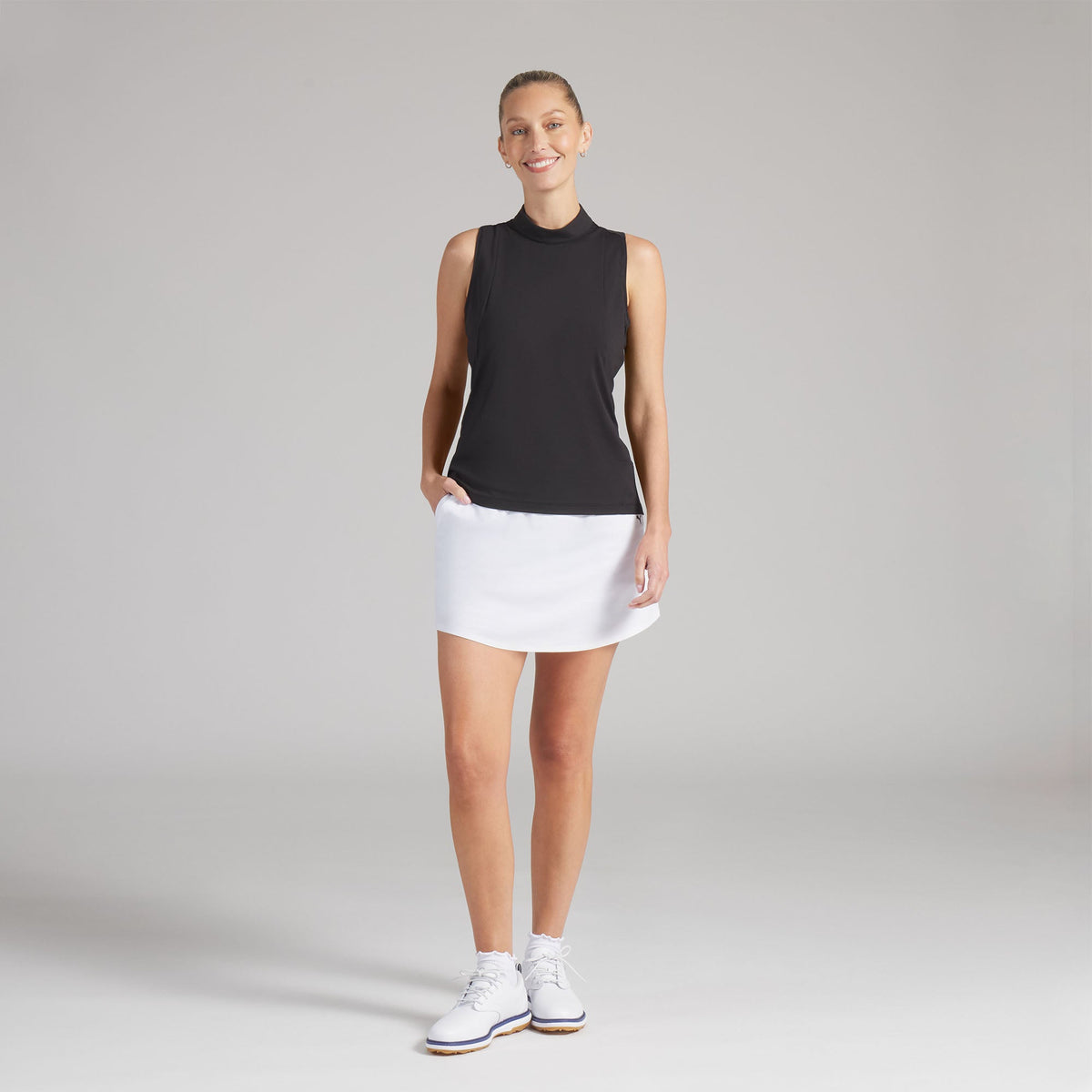 Women's Nylon Sport Sleeveless Mockneck Golf Polo / Puma Golf Signature