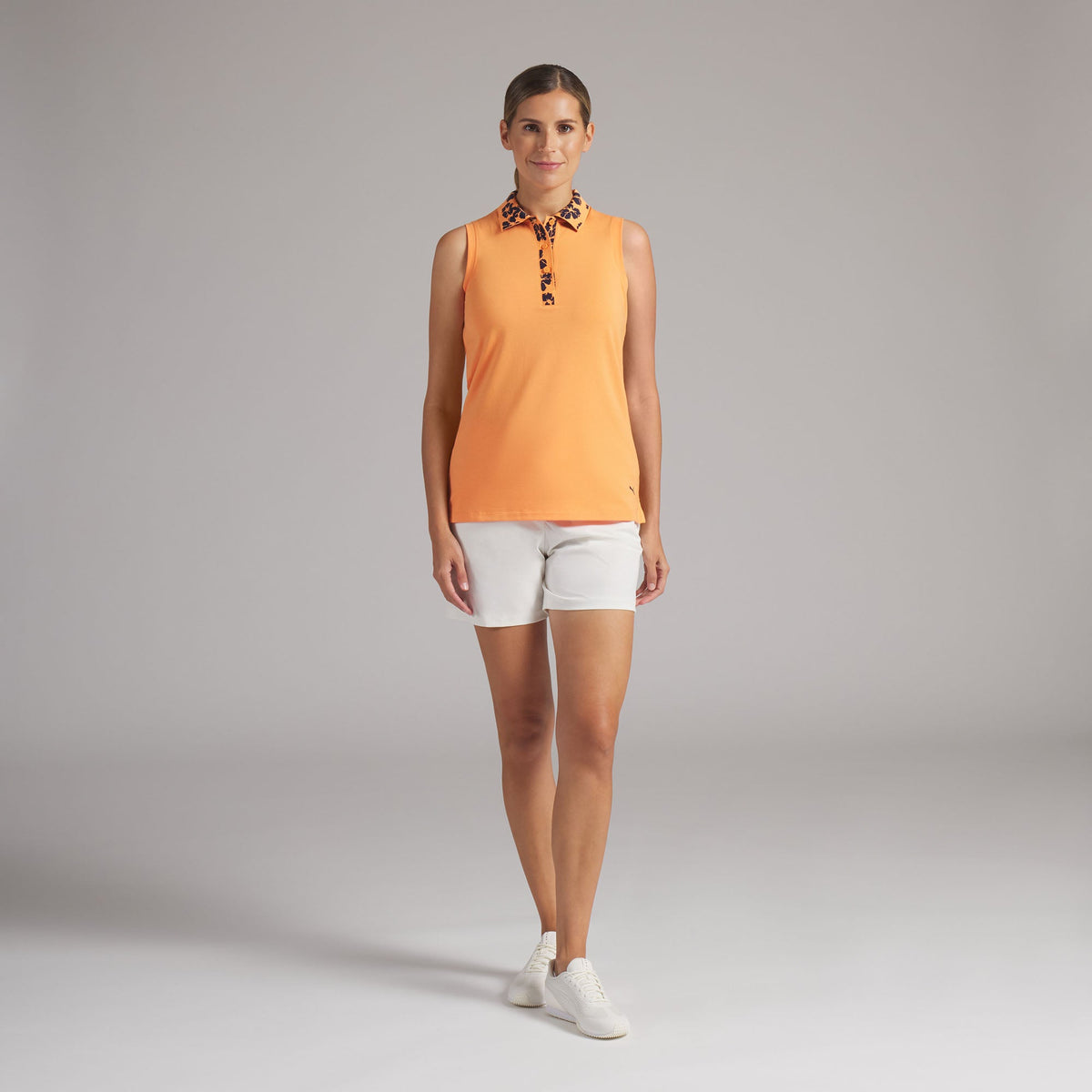 Women's Modalon Floral Rib Sleeveless Golf Polo / Puma Golf Quality