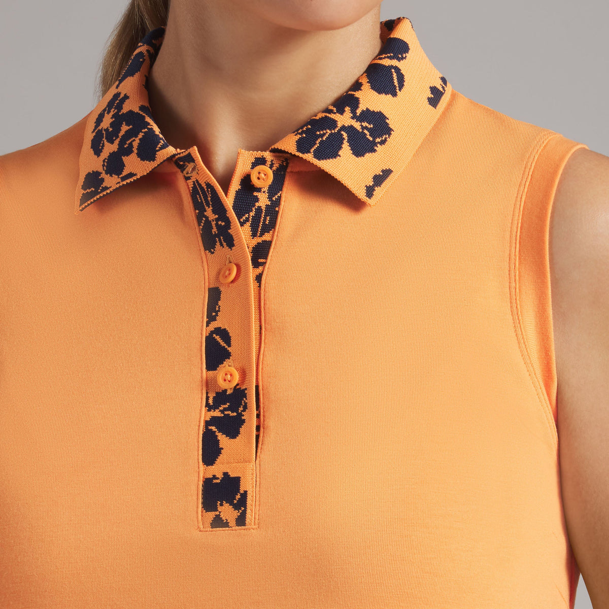 Women's Modalon Floral Rib Sleeveless Golf Polo / Puma Golf Quality