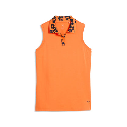 Women's Modalon Floral Rib Sleeveless Golf Polo / Puma Golf Quality