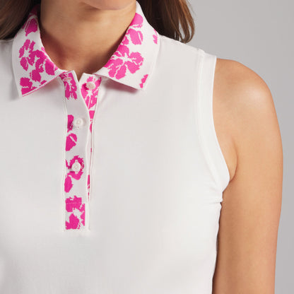 Women's Modalon Floral Rib Sleeveless Golf Polo / Puma Golf Quality