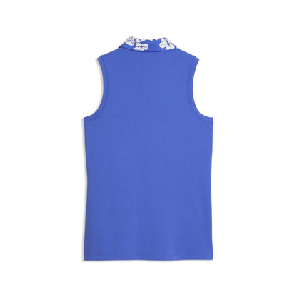Women's Modalon Floral Rib Sleeveless Golf Polo / Puma Golf Quality