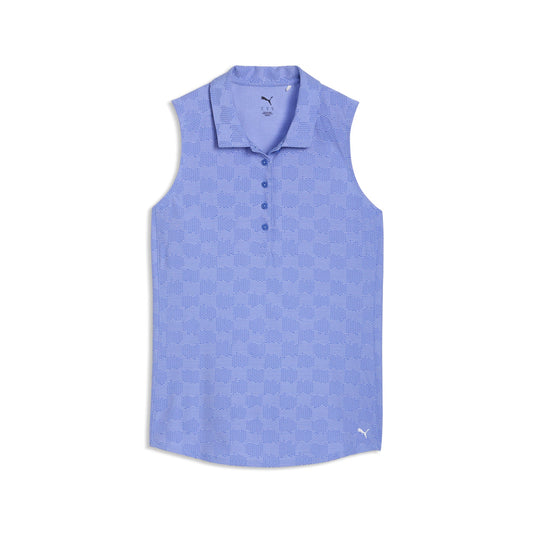 Women's Check Jacquard Sleeveless Golf Polo / Puma Golf Top Pick