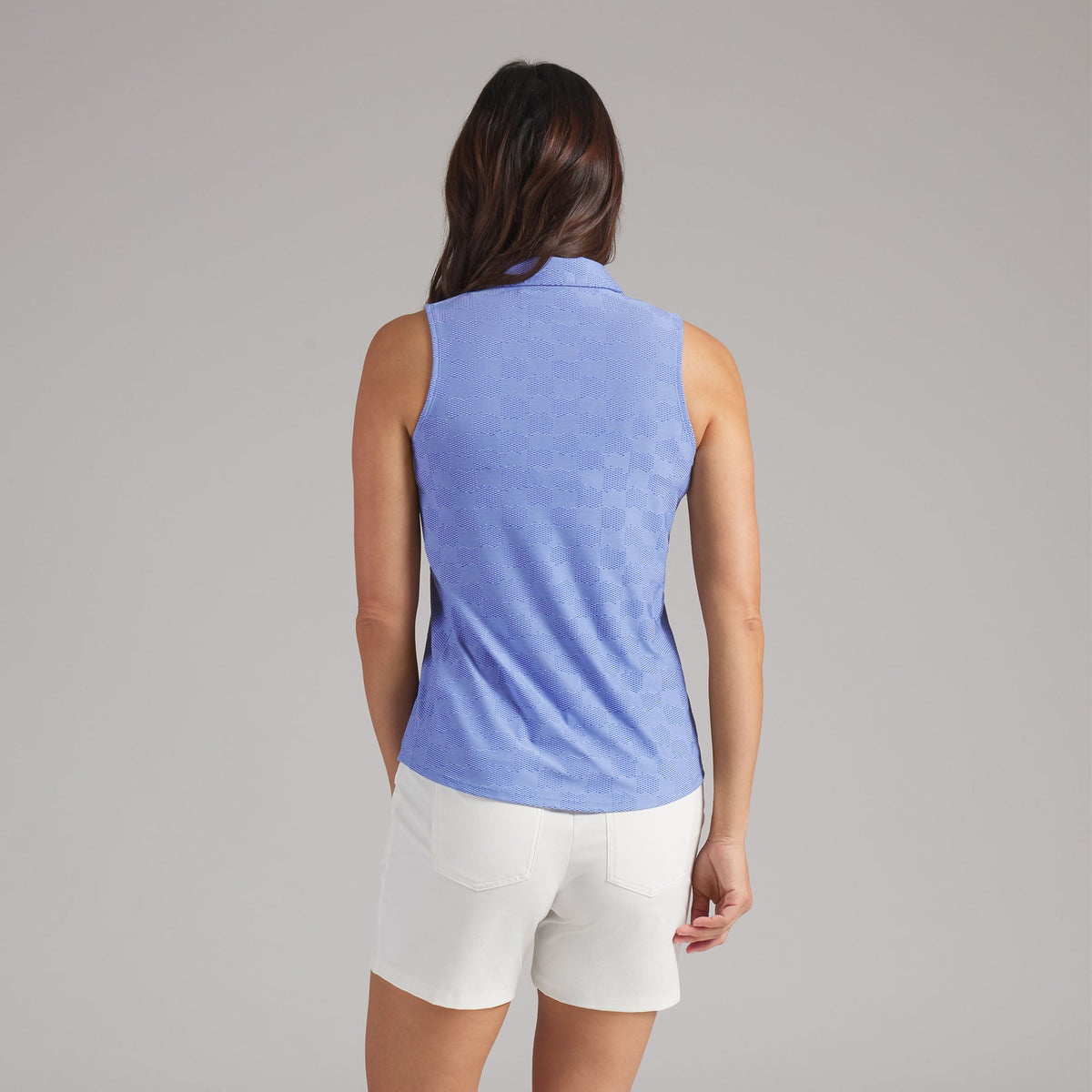 Women's Check Jacquard Sleeveless Golf Polo / Puma Golf Top Pick