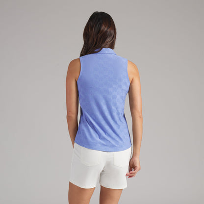 Women's Check Jacquard Sleeveless Golf Polo / Puma Golf Top Pick