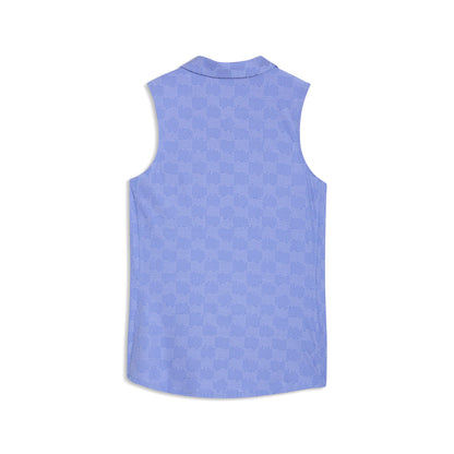 Women's Check Jacquard Sleeveless Golf Polo / Puma Golf Top Pick