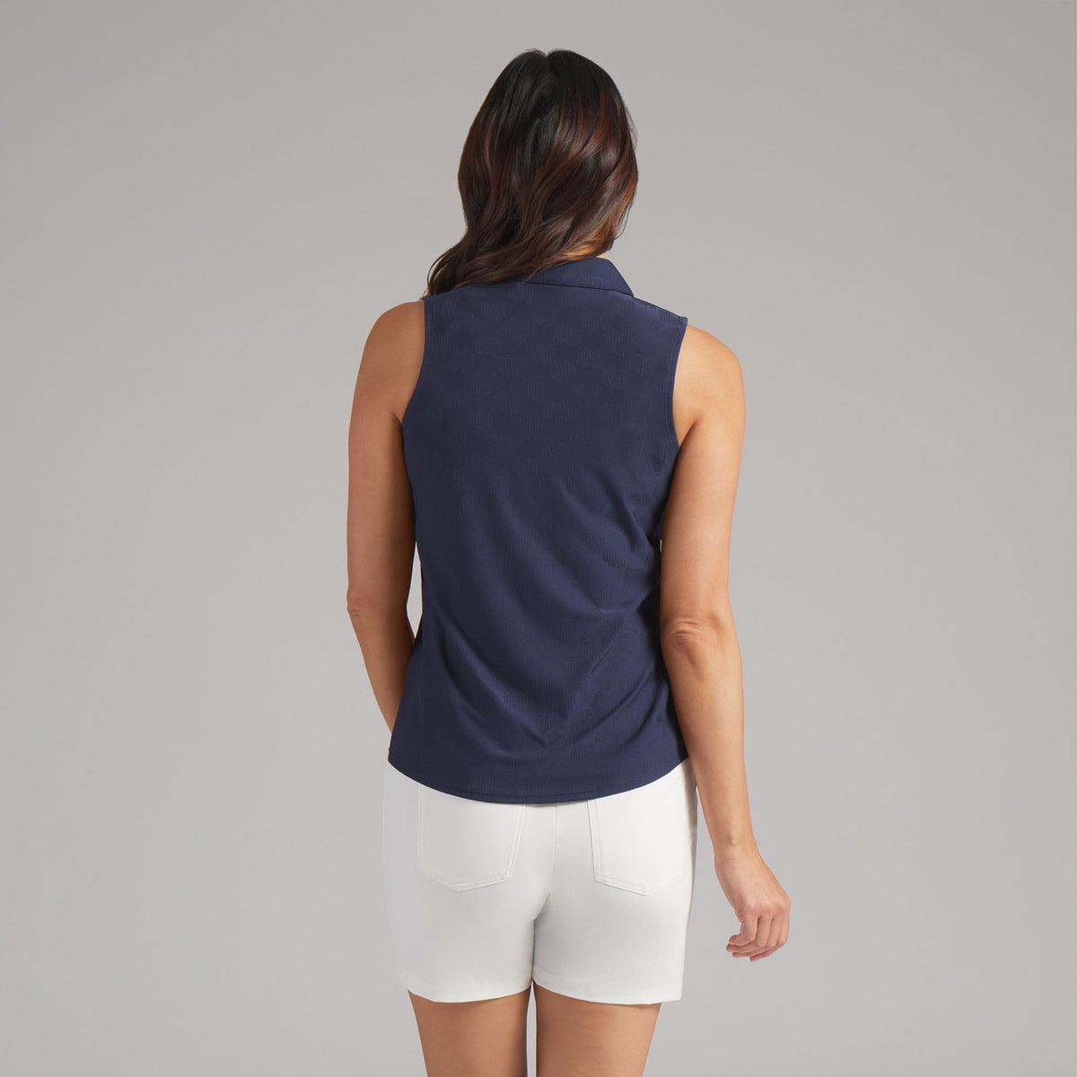 Women's Check Jacquard Sleeveless Golf Polo / Puma Golf Top Pick