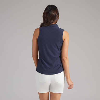 Women's Check Jacquard Sleeveless Golf Polo / Puma Golf Top Pick