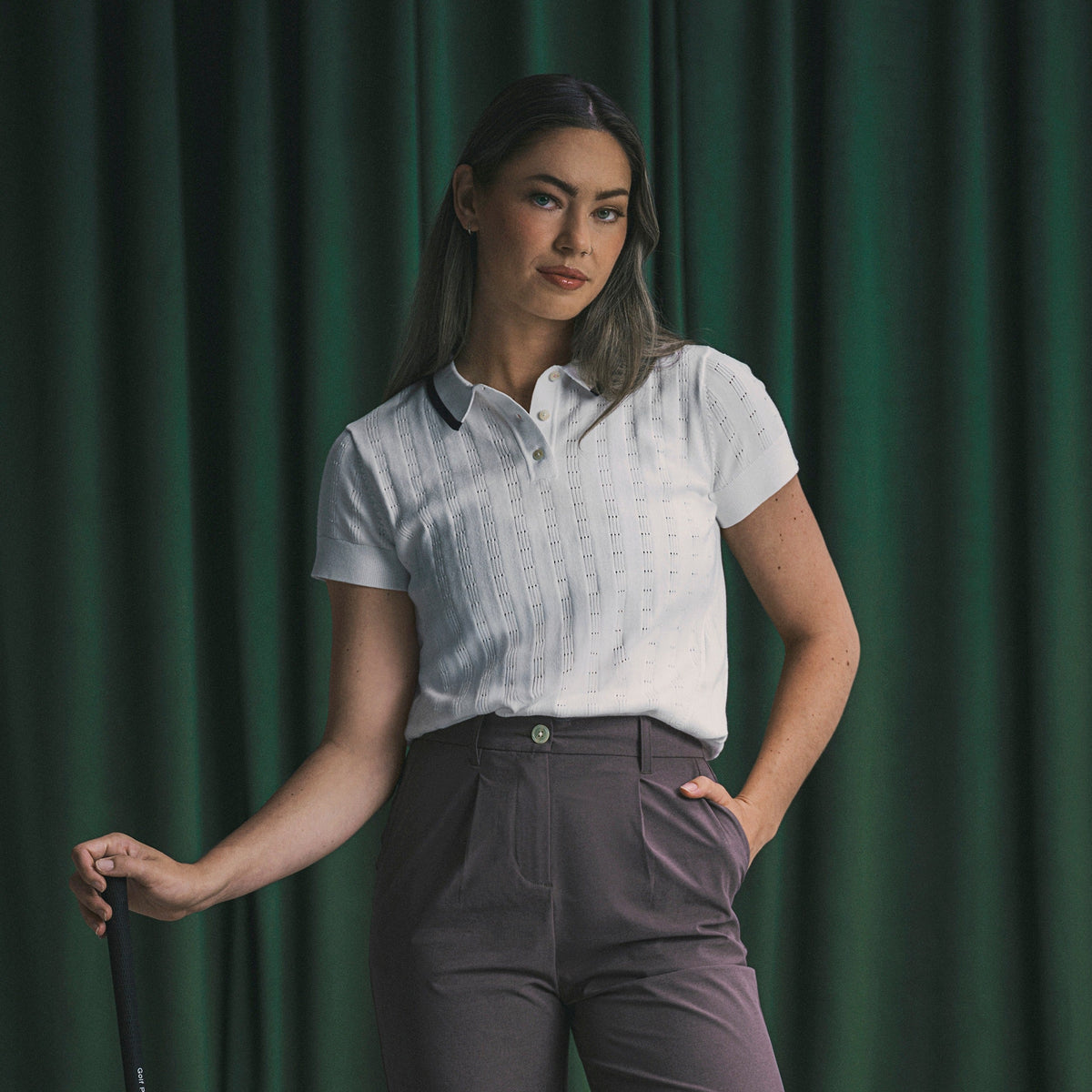 Women's AP Pointelle Golf Polo / Puma Golf Quality