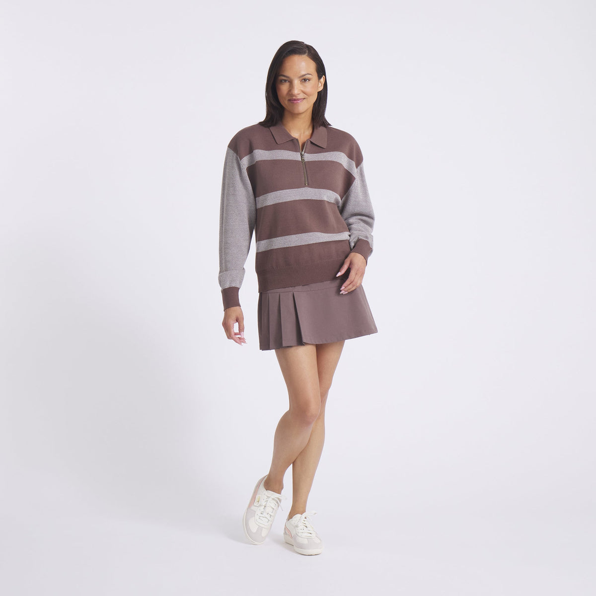 Women's AP Sweater Collared Golf 1/4 Zip / Puma Golf Popular