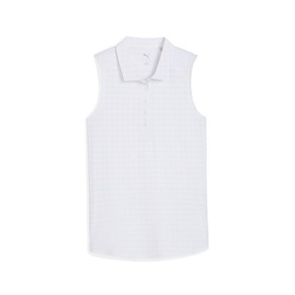 Women's Houndstooth Sleeveless Golf Polo / Puma Golf Premium