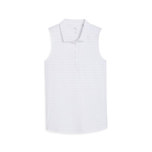 Women's Houndstooth Sleeveless Golf Polo / Puma Golf Premium