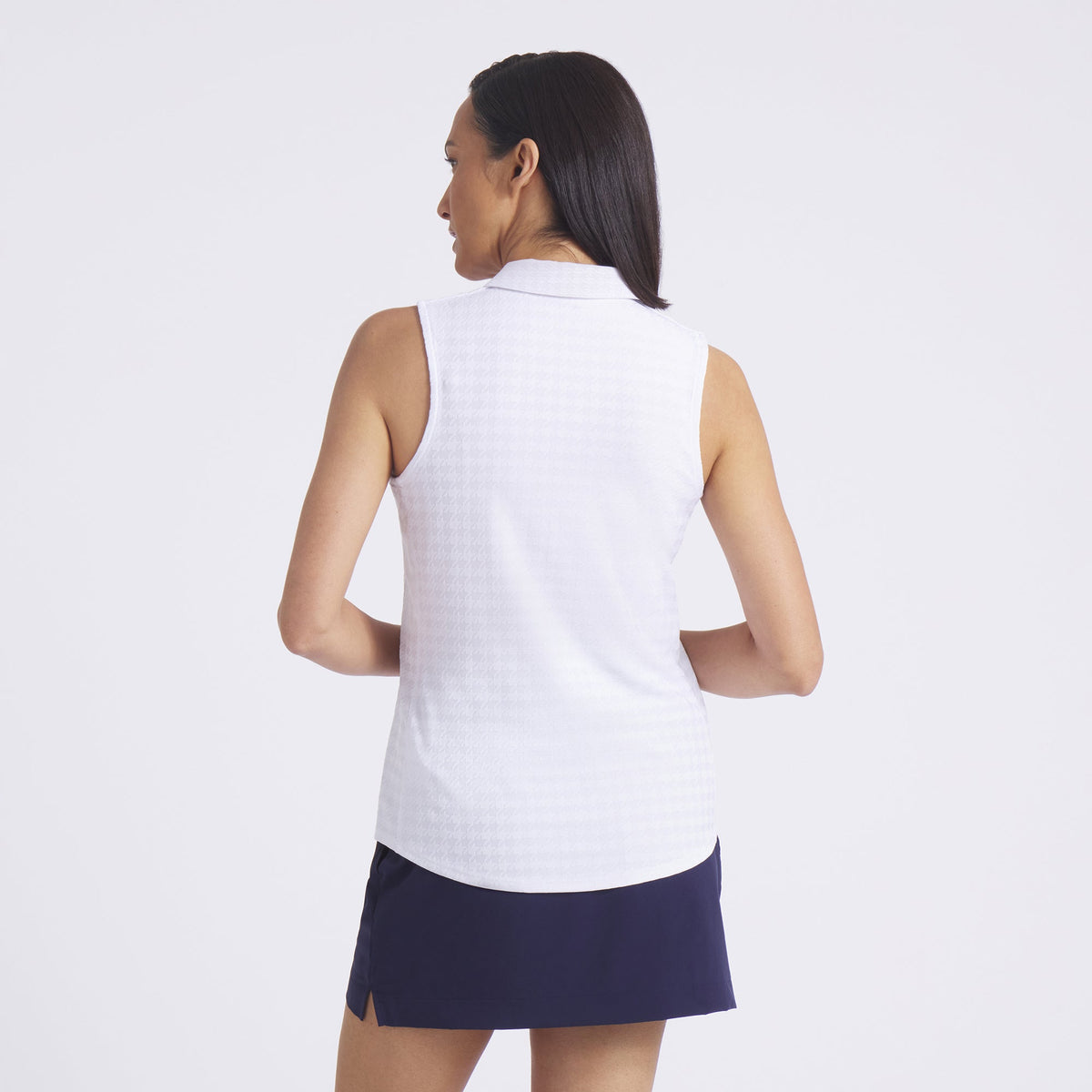 Women's Houndstooth Sleeveless Golf Polo / Puma Golf Premium
