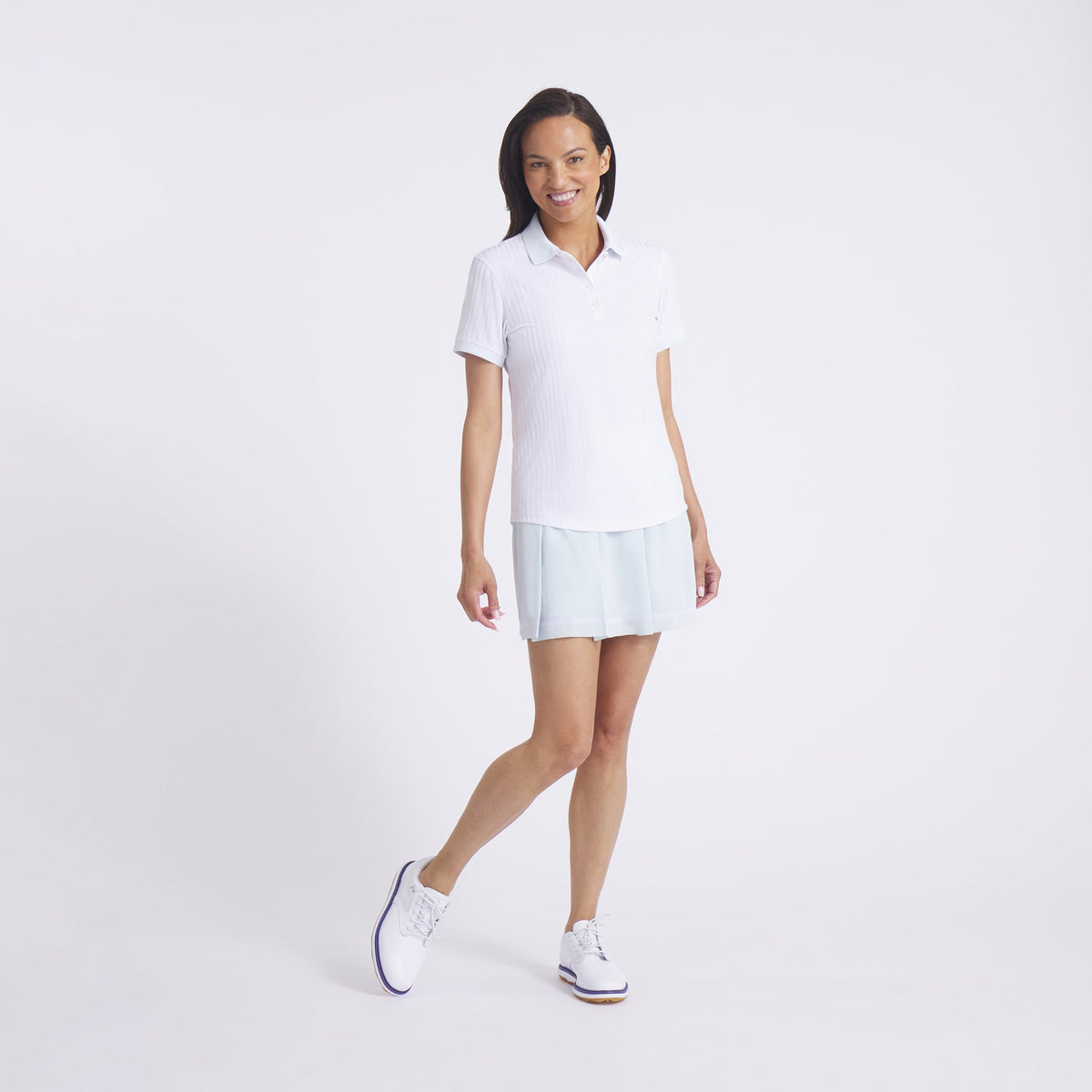 Women's MATTR Stripe Jacquard Golf Polo / Puma Golf Smart Buy