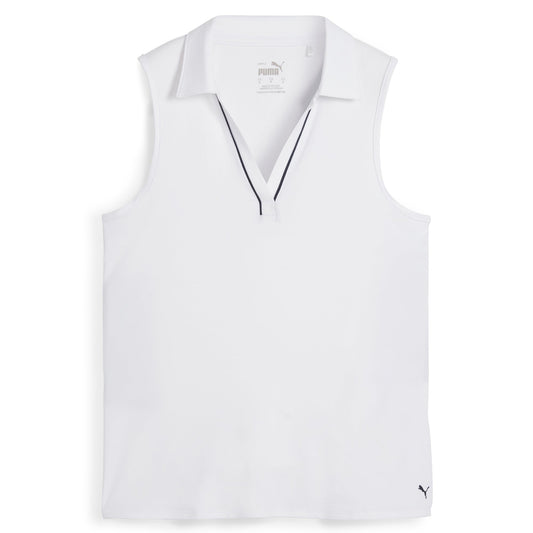 Women's CLOUDSPUN Piped Sleeveless Golf Polo / Puma Golf Recommended