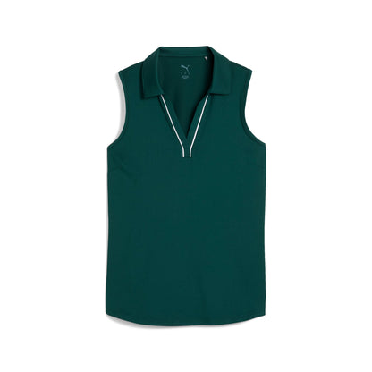 Women's CLOUDSPUN Piped Sleeveless Golf Polo / Puma Golf Recommended