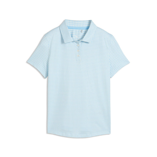 Girl's CLOUDSPUN Mono Check Golf Polo / Puma Golf Latest