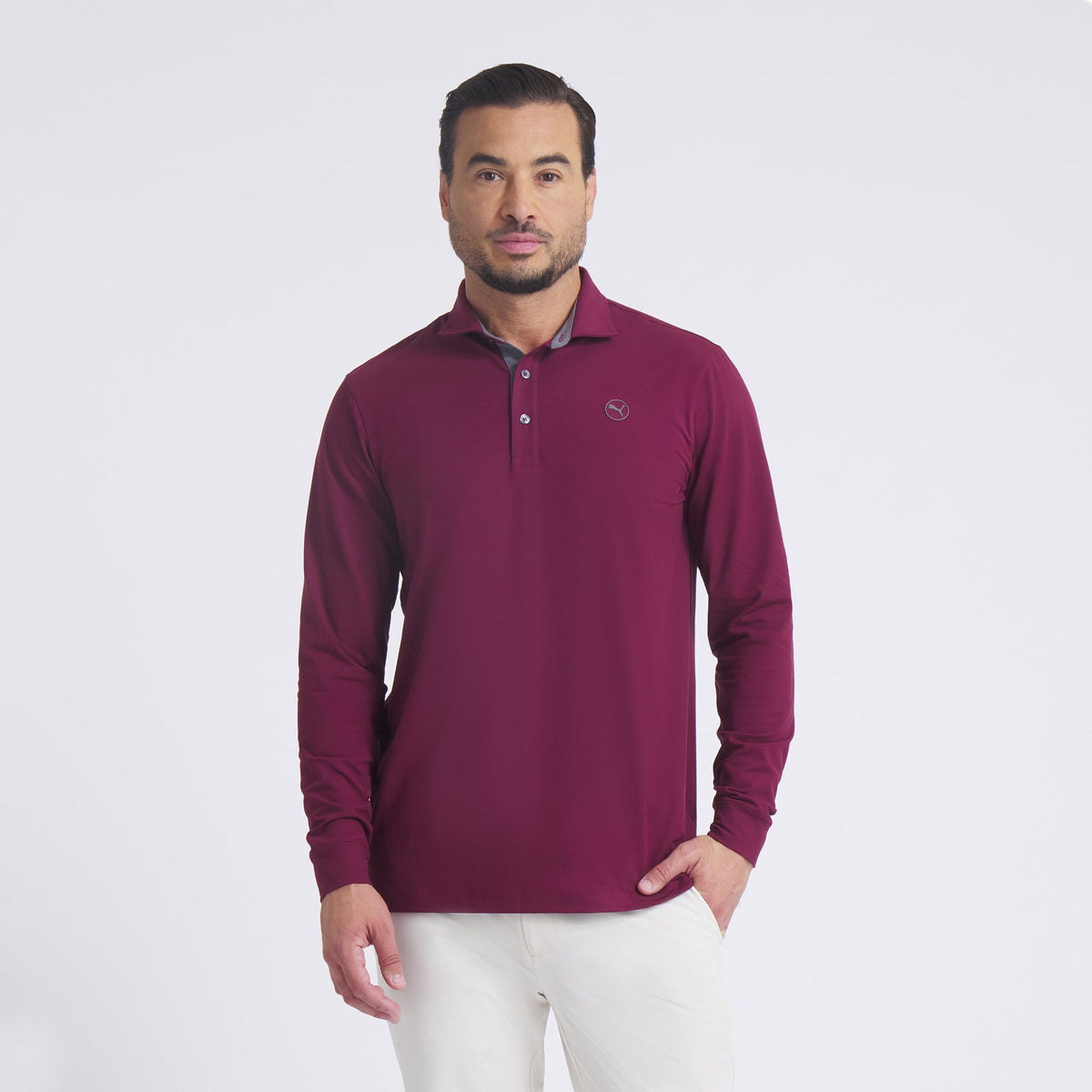 CLOUDSPUN Long Sleeve Midweight Golf Polo / Puma Golf Everyday